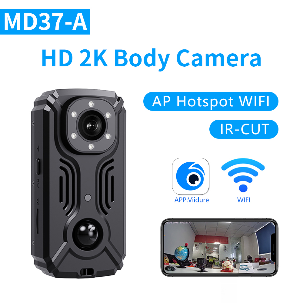 MD37 Body Camera 2K Recorder Long Recorder Time