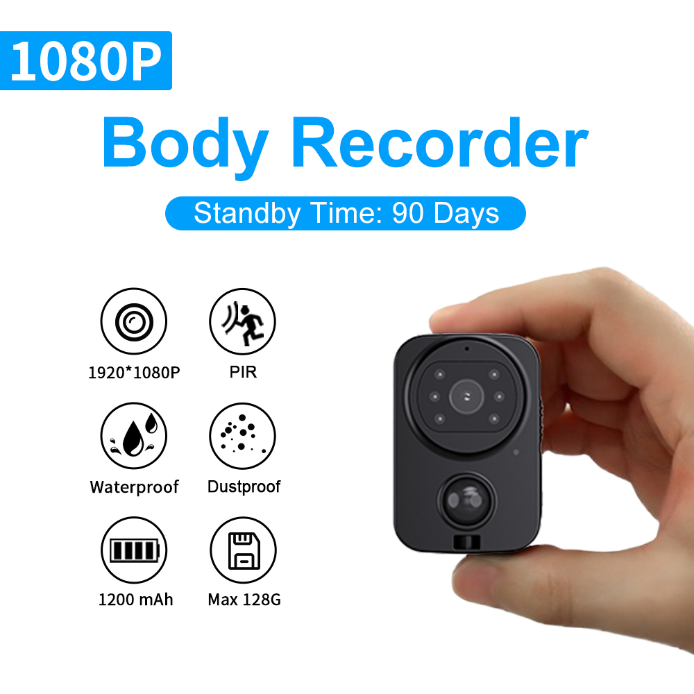 PD01 Waterproof Body Camera 1080P PIR Camera