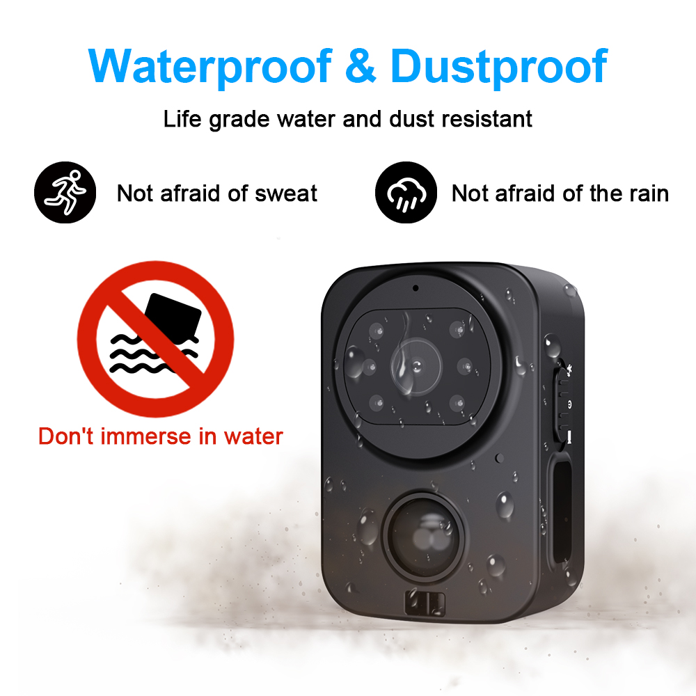 PD01 Waterproof Body Camera 1080P PIR Camera