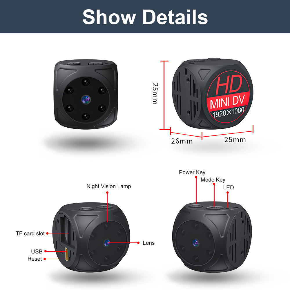 MD21 Sport DV Mini Camera 1080P